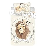 Disney König der Löwen Simba Mufasa Baby Bettwäsche Kopfkissen Bettdecke 100% Baumwolle 100x135...