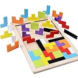 B&Julian ® Holzpuzzle Tetris Tangram Kinder Steckspiel Legespiel bunt Holz geometrisch Formen und...