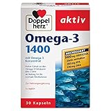 Doppelherz Omega-3 1400 mg – Nahrungsergänzungsmittel mit hochdosiertem Omega-3-Konzentrat plus...